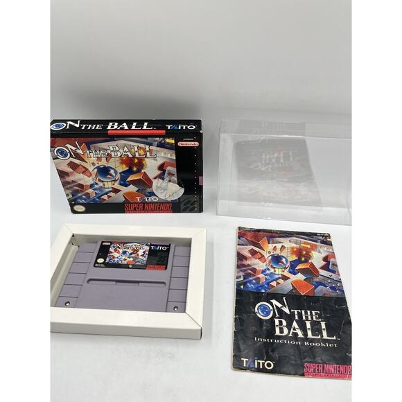 On the Ball (Super Nintendo SNES, 1992) Complete In Box - Picture 2 of 16